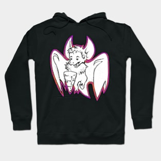 Halloween Bat Boy B&W Hoodie